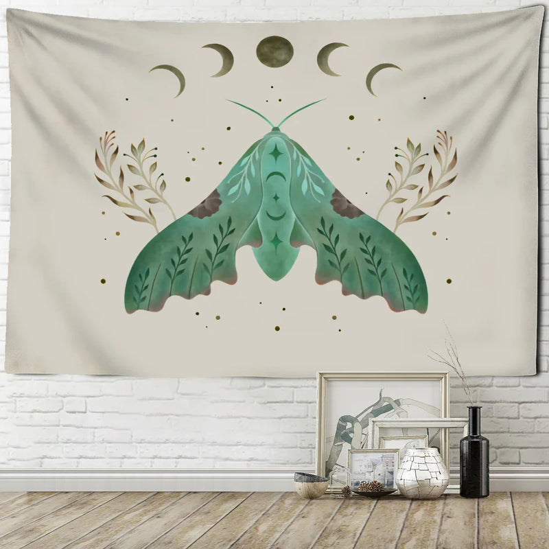 Afralia™ Psychedelic Butterfly Tapestry Wall Mount Moon Hippie Decor