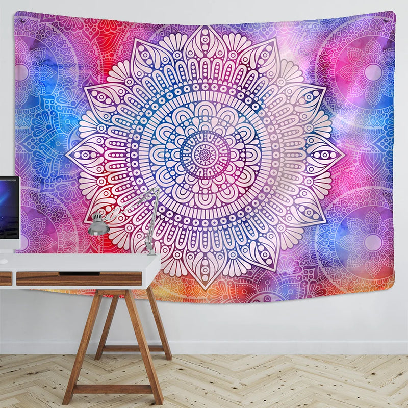 Afralia™ Indian Mandala Tapestry Boho Wall Hanging Sleeping Pad Beach Throw Rug