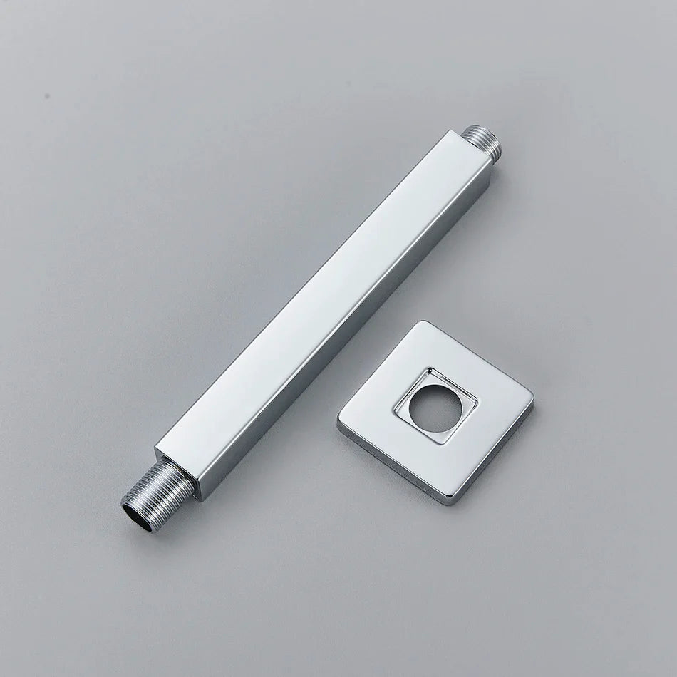Afralia™ Fixed Arm Black Shower Head Holder Wall/Ceiling Mounted Bathroom Accessory