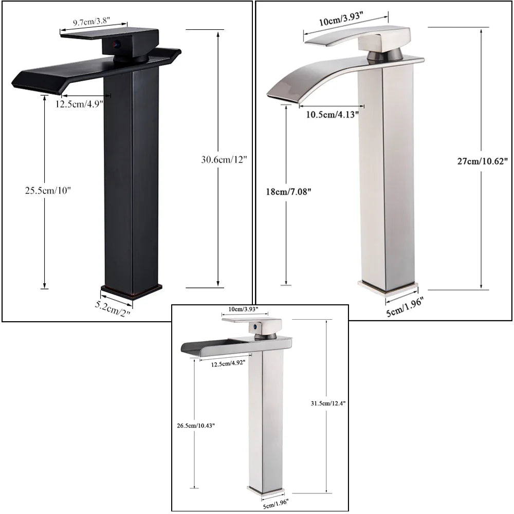 Afralia™ Gold Basin Faucet Single Level Mixer Tap Hot Cold Water Bathroom Sink Tap