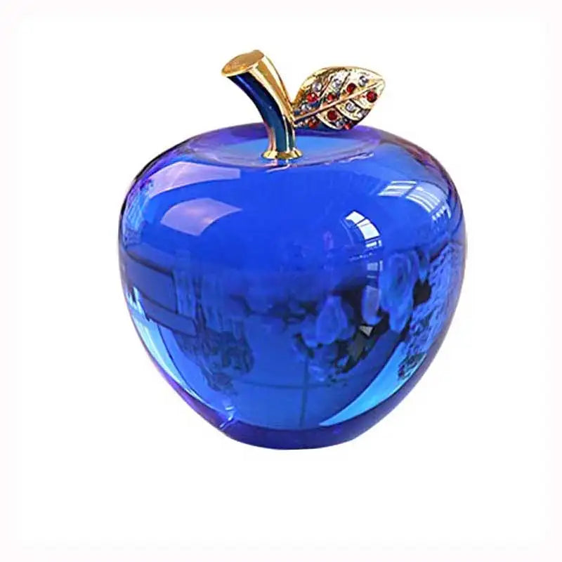 Glossy Crystal Apple Glass Paperweight by Afralia™: Home, Wedding, Crafts & Gifts