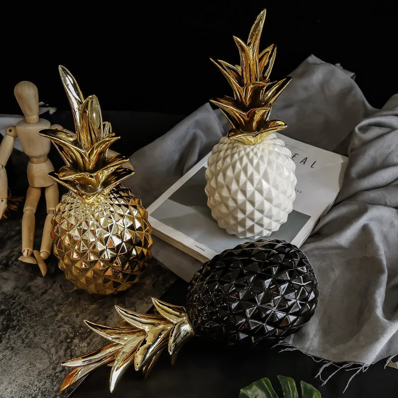 Afralia™ Ceramic Pineapple: Nordic Luxury Home Decor, Ideal for Living Room, Wedding Gift