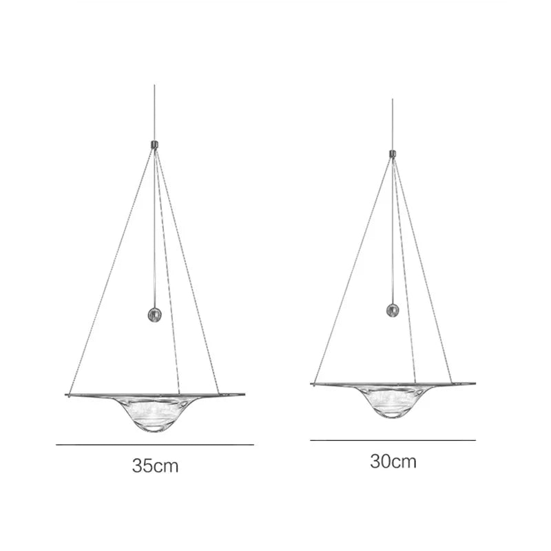 Afralia™ Clear Glass Pendant Lights - Modern Nordic LED Bedroom & Restaurant Light