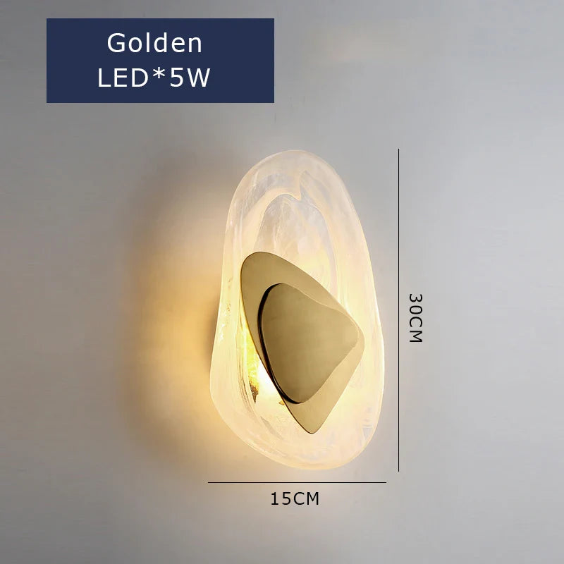 Afralia™ Golden LED Cloud Wall Lamp for Bedroom and Living Room Decor