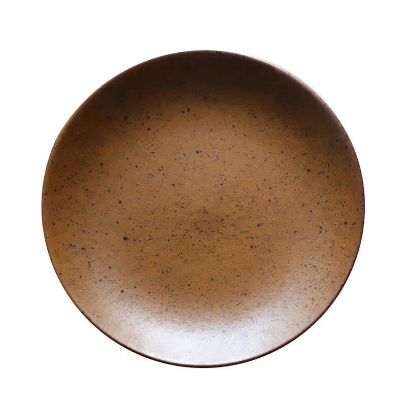 Afralia™ Ceramic Round Swallow Plate - Vintage Retro Tableware