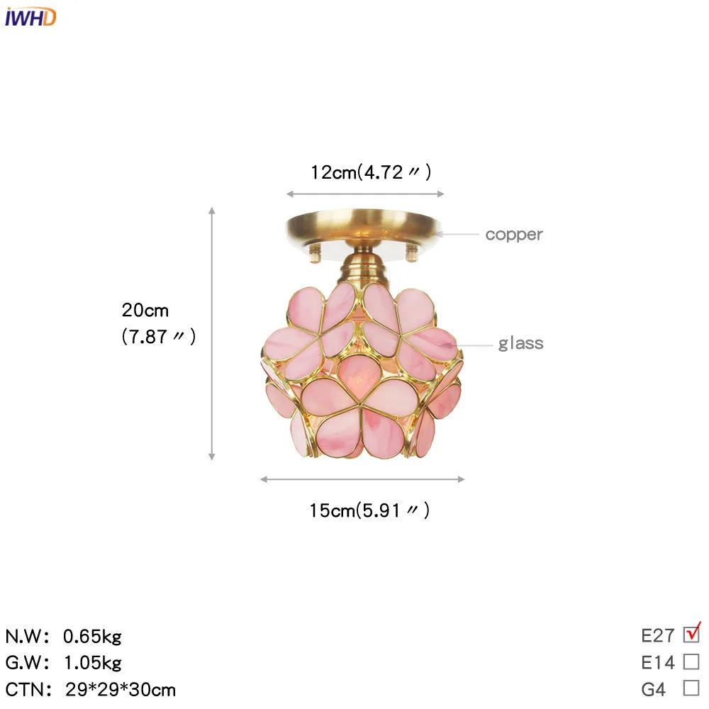 Afralia™ White Glass LED Ceiling Light Fixture, Nordic Modern Copper Ceiling Lamp