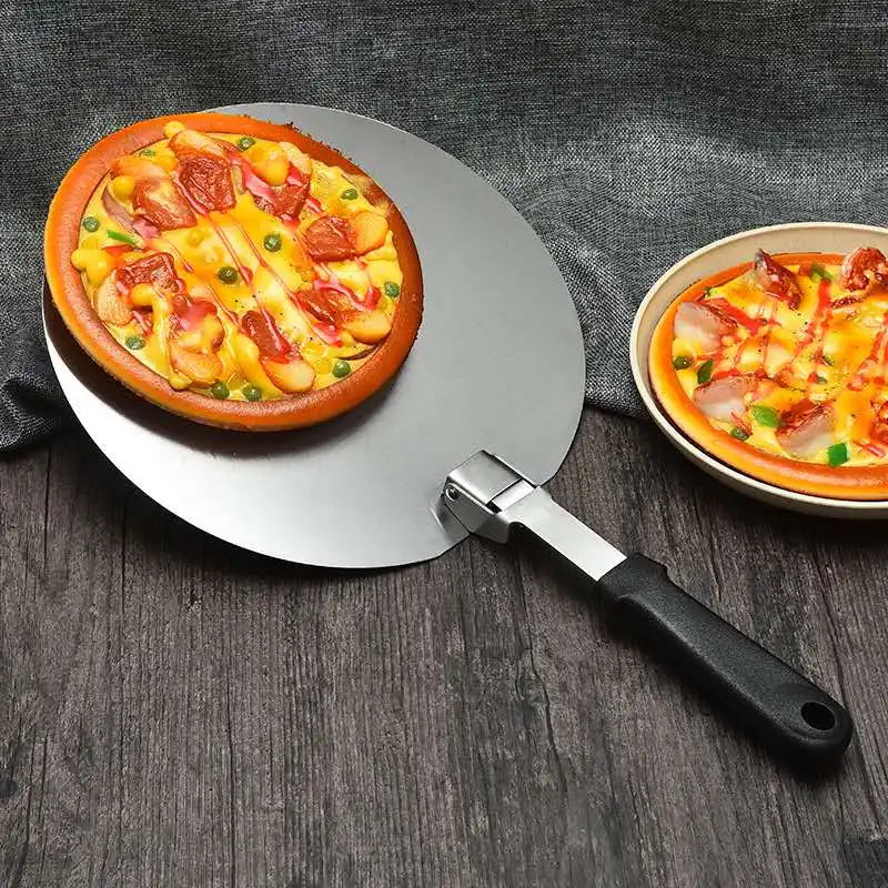 Afralia™ Stainless Steel Pizza Shovel Collapsible Pizza Peel Baking Tool