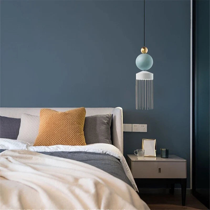 Afralia™ Nordic Italian Design Tassel Pendant Lights - Modern Simple Bedroom Restaurant Hanging Lamp