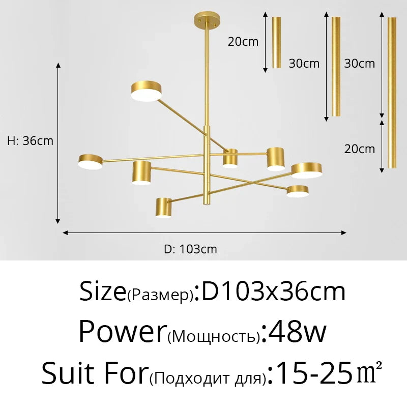 Afralia™ LED Wrought Iron Chandelier for Living Room Bedroom Interior Lighting