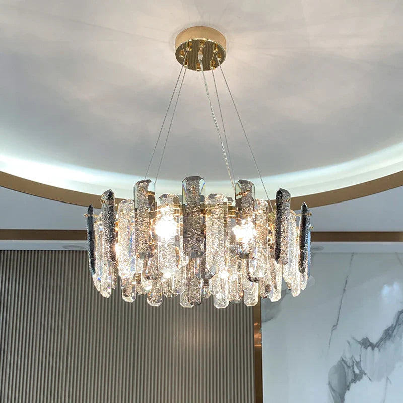 Afralia™ Modern Luxury Crystal Chandelier for Living Room Hall Dining Bedroom Pendant Lights