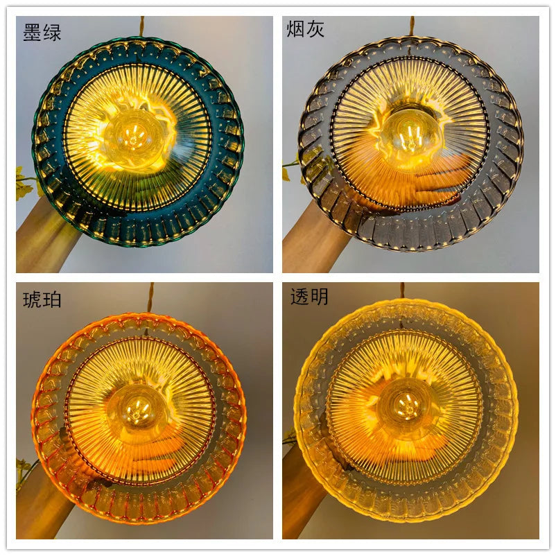 Afralia™ Glass Hanging Lamp with Switch: Modern Nordic Copper Pendant Light Fixtures