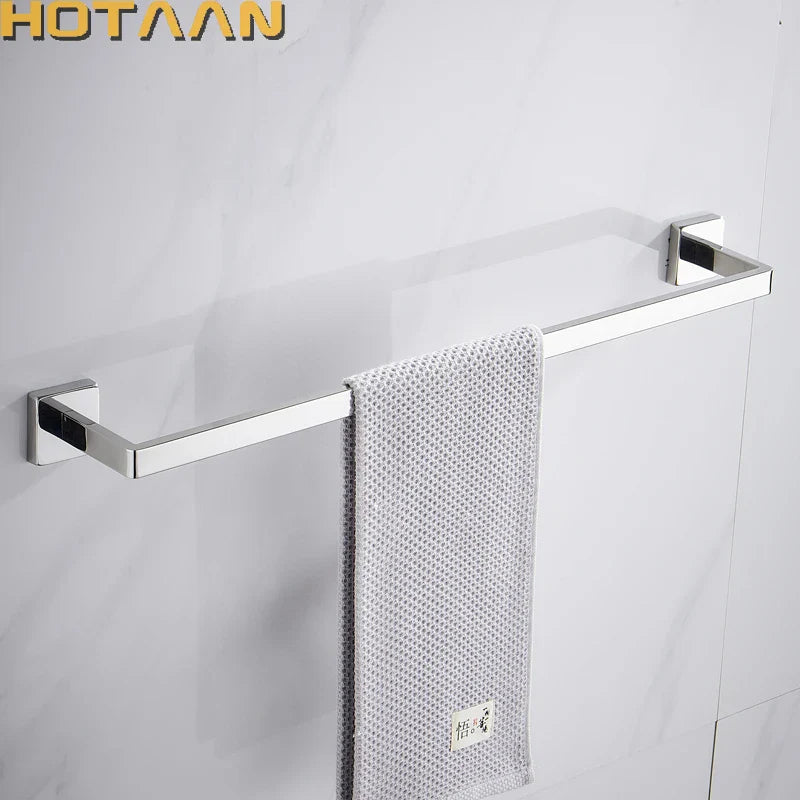 Afralia™ Stainless Steel Towel Bar in Chrome Finish - Bathroom Accessory