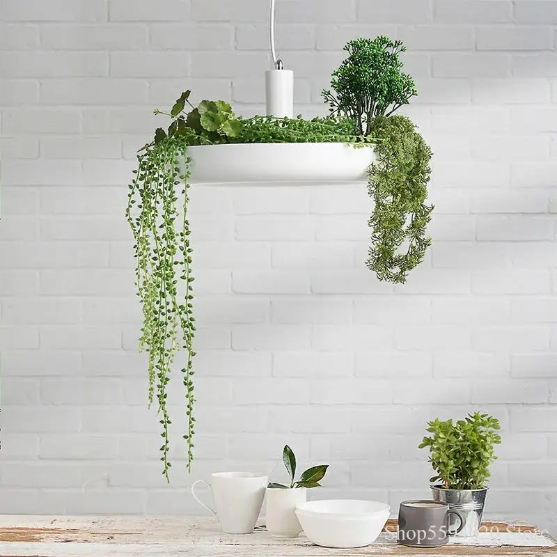 Afralia™ Plant Flower Pendant Lights Potted Flowers Pot Hanglamp LED Modern Fixtures