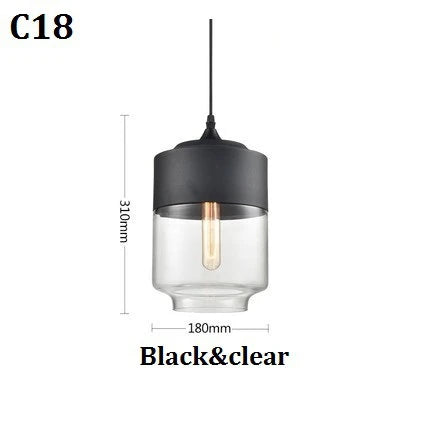 Afralia™ Nordic Modern LED Pendant Lights Wood Color Glass Hanging Lamp
