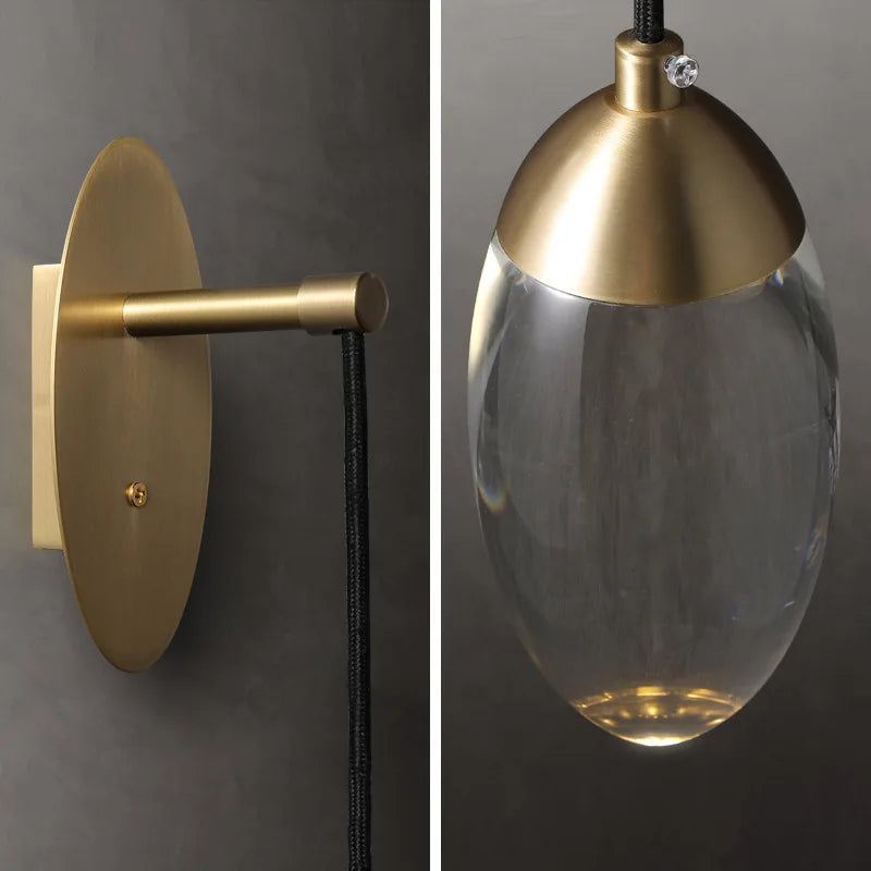Afralia™ Crystal LED Wall Light: Modern Luxury Nordic Home Lighting for Bedroom, Stair, Beside Lamp