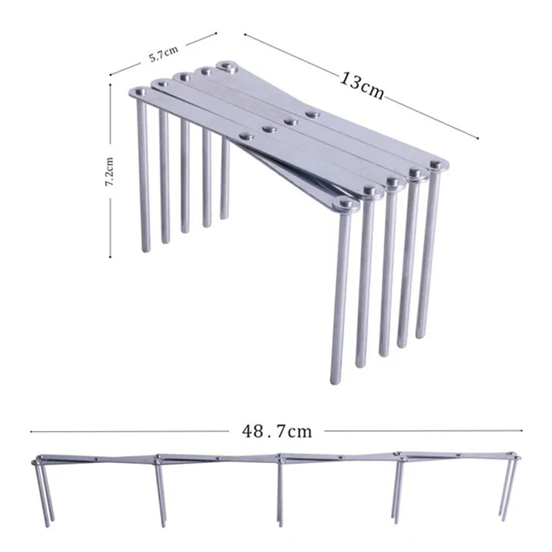 Afralia™ Adjustable Steaming Rack & Dish Drying Holder - Multi-Functional Kitchen Pot Rack