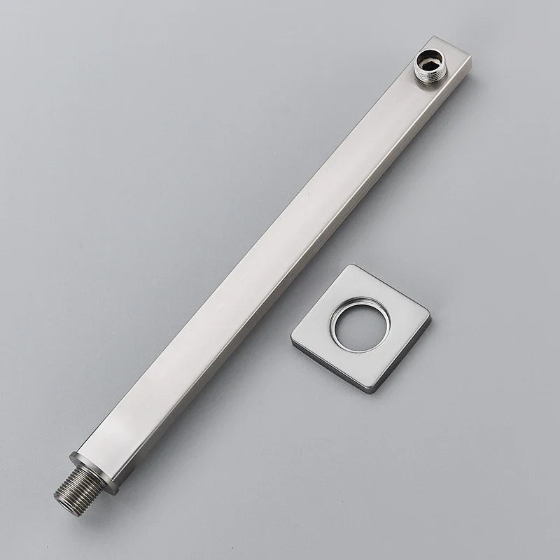 Afralia™ Gold Stainless Steel Shower Arm & Head Holder Wall Mount Fixed Pipe