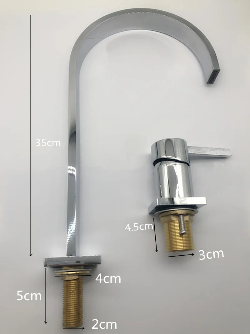 Afralia™ Rose Gold Basin Faucet with Long Pipe and 360° Rotation