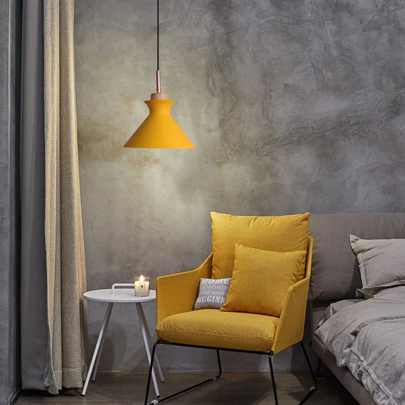 Afralia™ Yellow Nordic Pendant Light for Restaurant Dining Living Room Bar Cafe