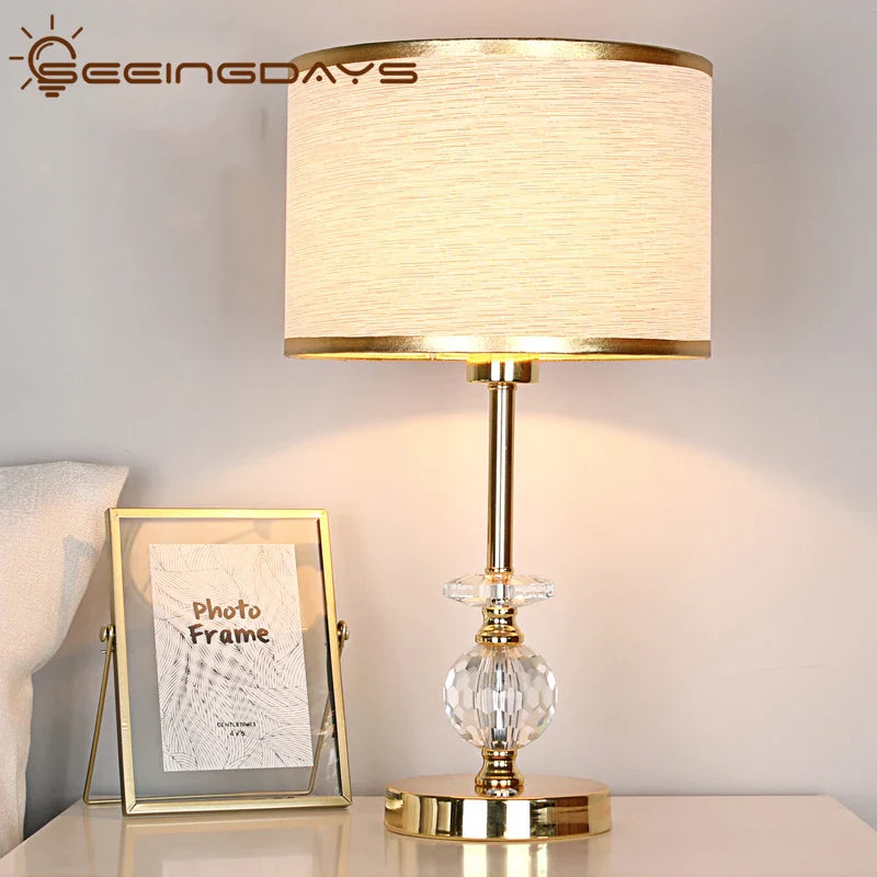 Afralia™ Crystal Ball Table Lamp | Modern European Design