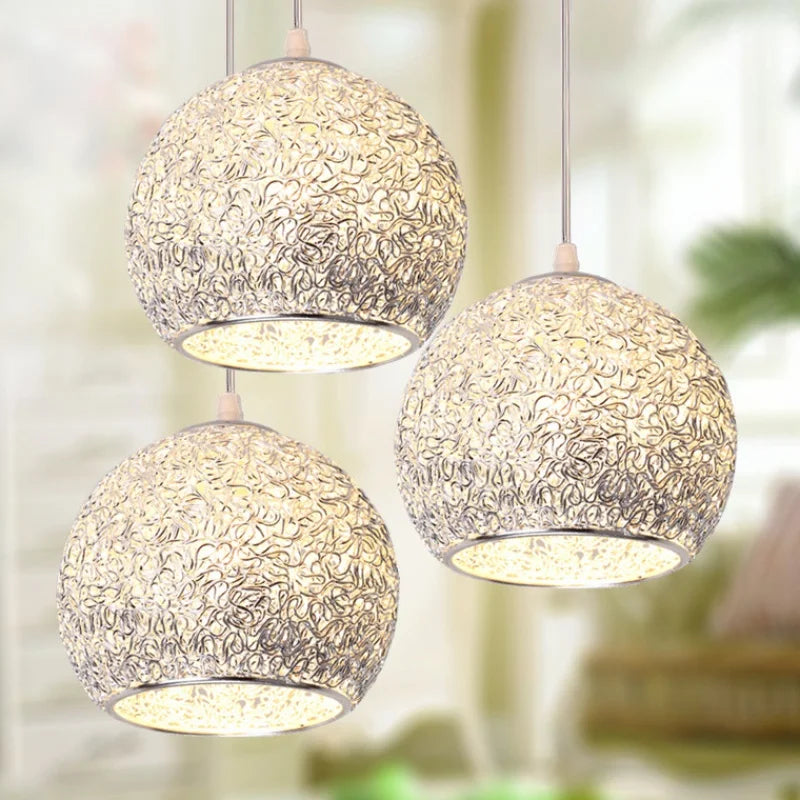 Afralia™ Modern Colorful Ball Pendant Light for Cafe Restaurant Bedroom-E27 LED