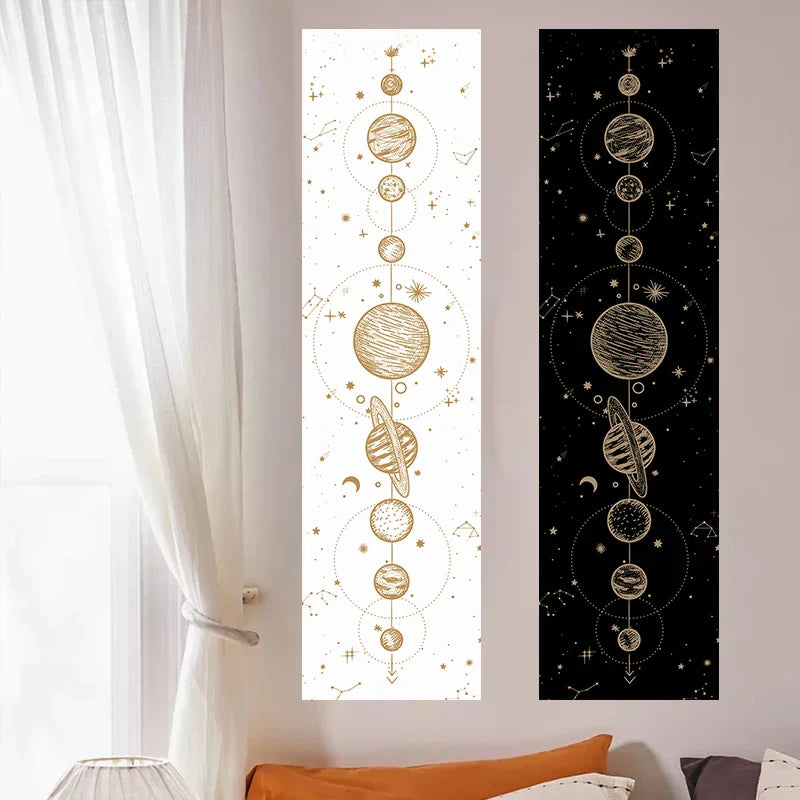 Afralia™ Lunar Eclipse Moon Phase Tapestries Psychedelic Wall Hanging