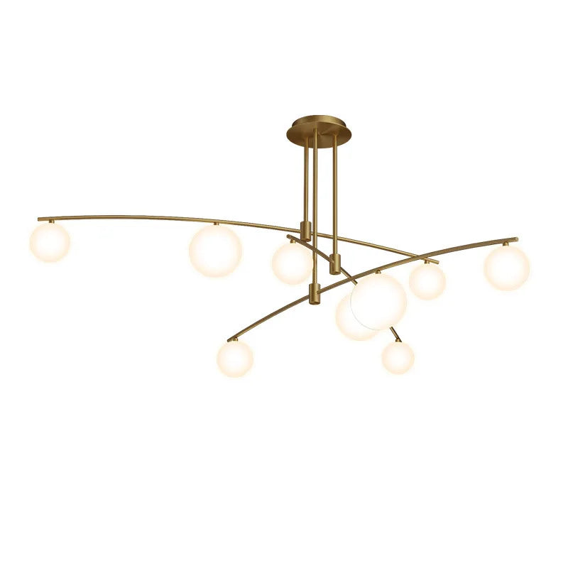Afralia™ Nordic Bean Chandelier: Modern, Simple, Creative Lighting for Living Room, Dining Room, Bedroom