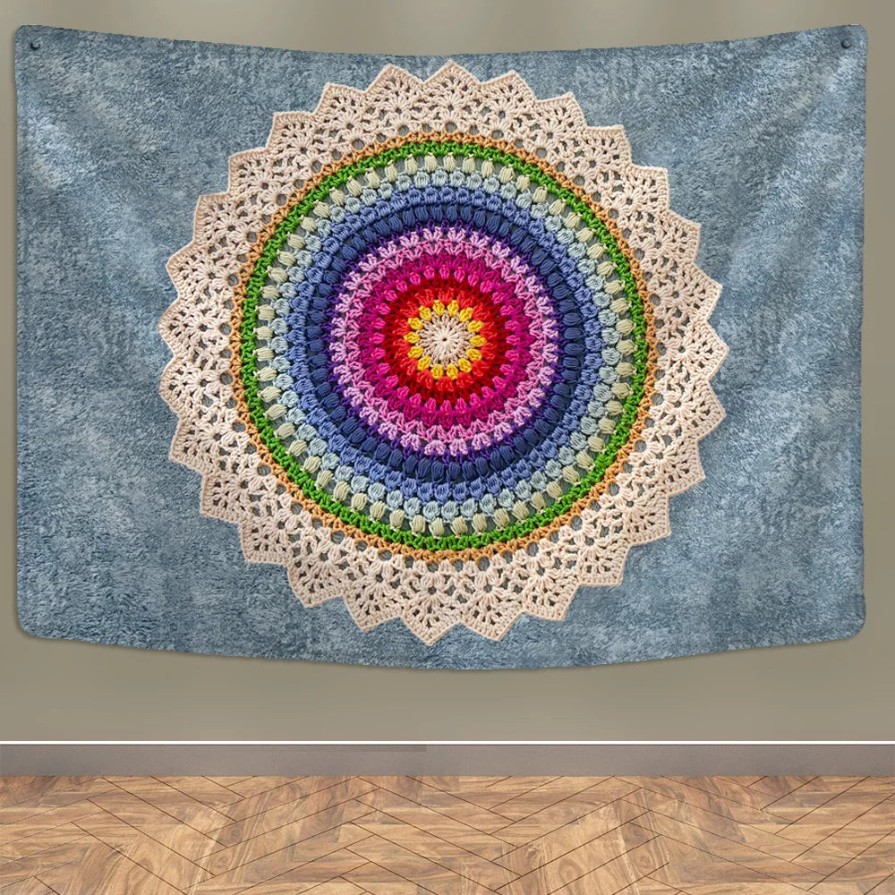 Afralia™ Indian Mandala Tapestry Wall Hanging Beach Shawl Mat Blanket Bohe Tapestries