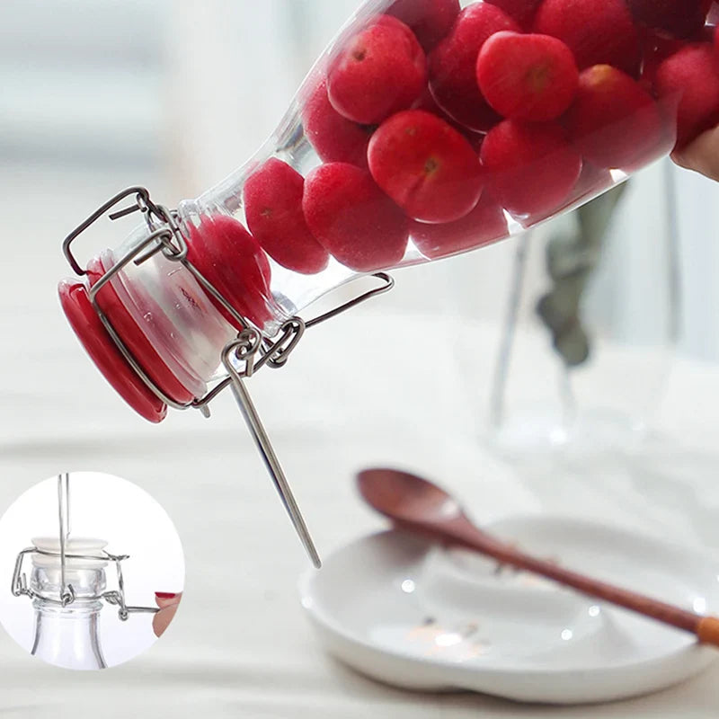 Afralia™ Glass Storage Bottle for Wine, Jam, Honey, Lemon & More