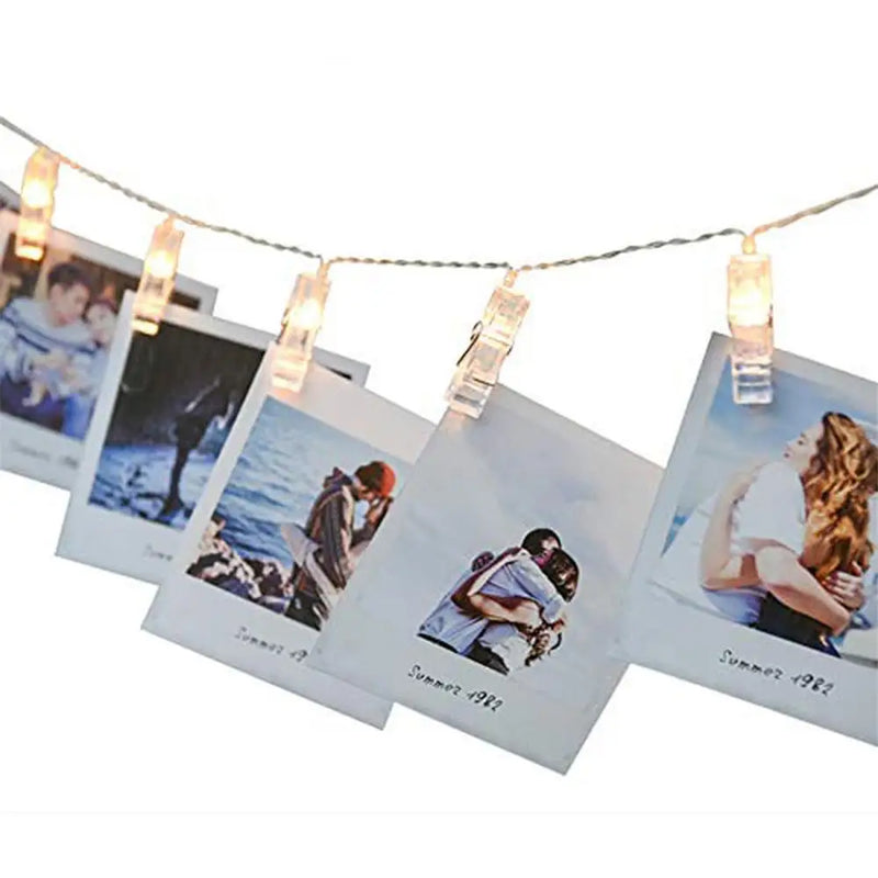 Afralia™ LED Garland Photo Clip String Lights for Party Wedding Decor