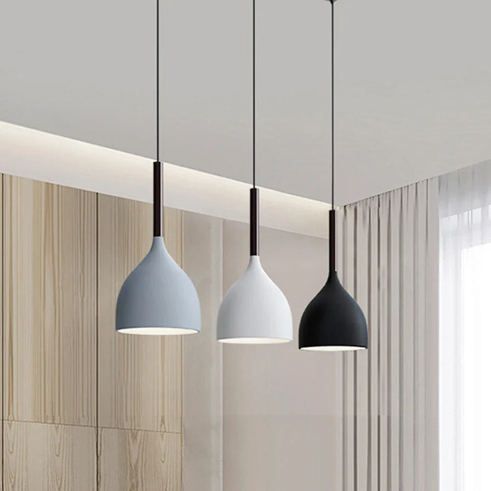 Afralia™ Modern LED Pendant Light for Living Room Kitchen Dining Minimalist Nordic Fixture