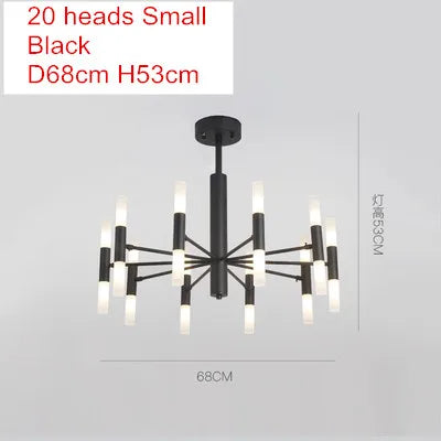 Afralia™ Modern Tube G4 LED Chandelier for Living Room Art Suspended Lamp