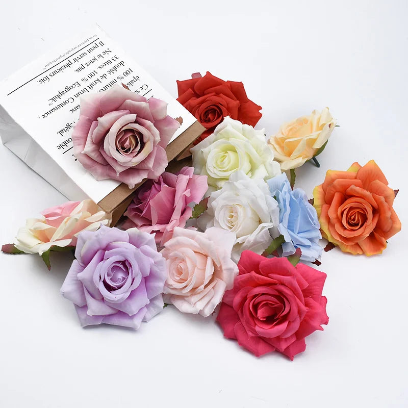 Afralia™ Wedding Roses Decorative Flowers 5/10PCS Multicolor Artificial Plants Home Decor