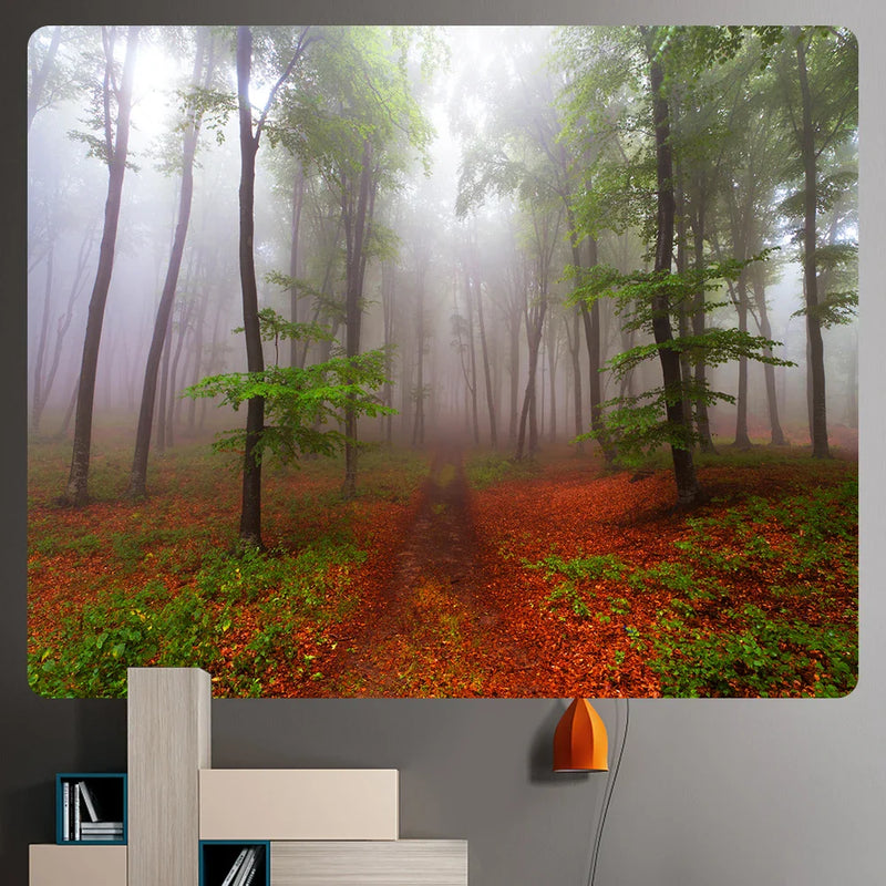 Afralia™ Forest Psychedelic Tapestry: Bohemian Wall Hanging Art for Home Decoration