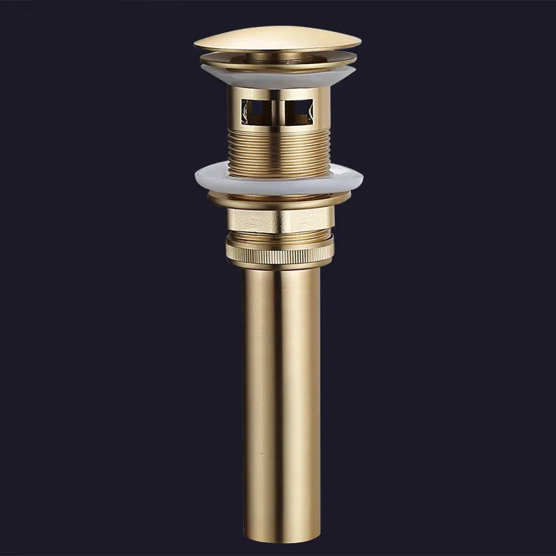 Afralia™ Brushed Gold Vessel Sink Pop-Up Drain Assembly Kit