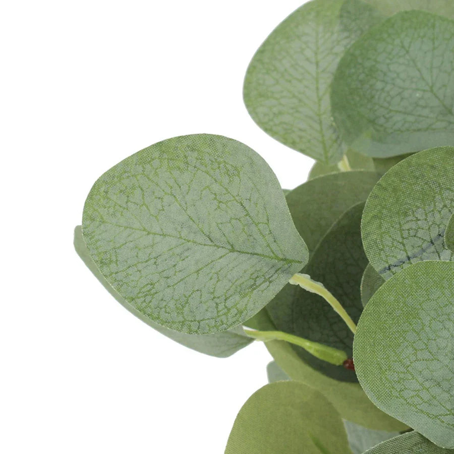 Silk Eucalyptus Leaf & Rose Artificial Plants Vase for Home Decor by Afralia™