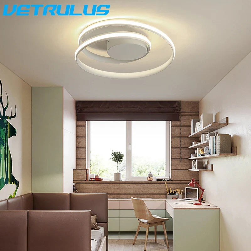 Spiral Acrylic LED Chandelier Ceiling Light by Afralia™ for Living Room Dining Hallway