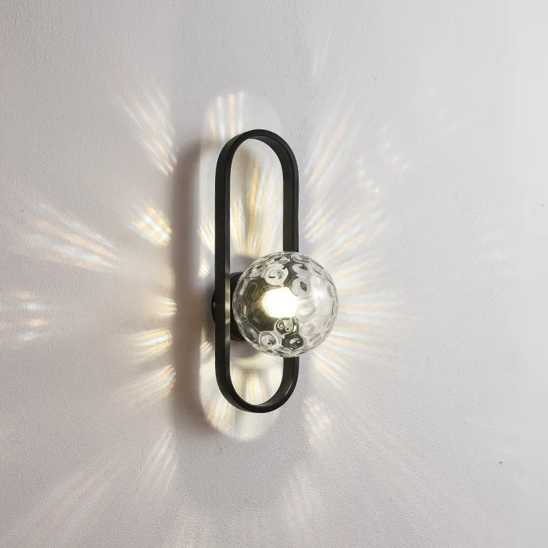 Afralia™ Glass Aisle Wall Lamp Post-Modern Indoor Decoration Art Lighting