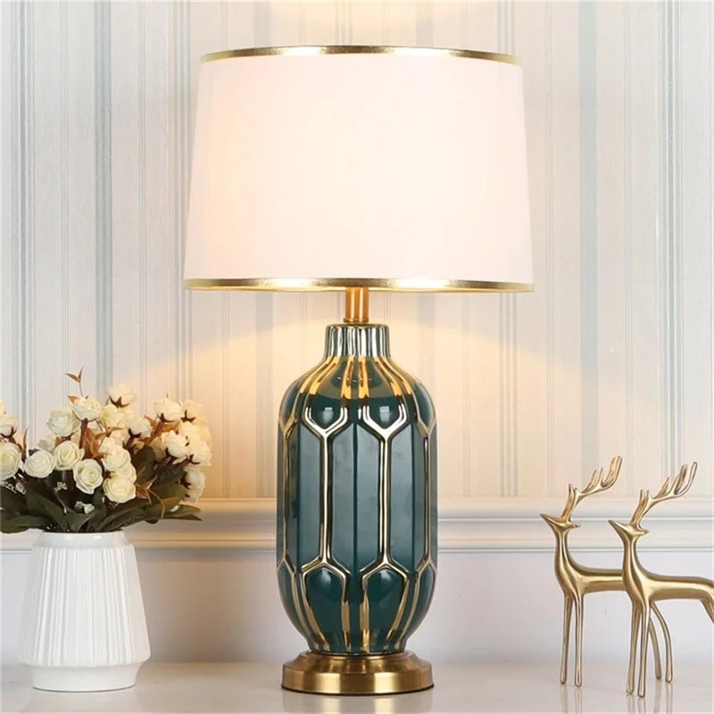 Afralia™ Modern Ceramic Table Lamp for Home Office & Hotel