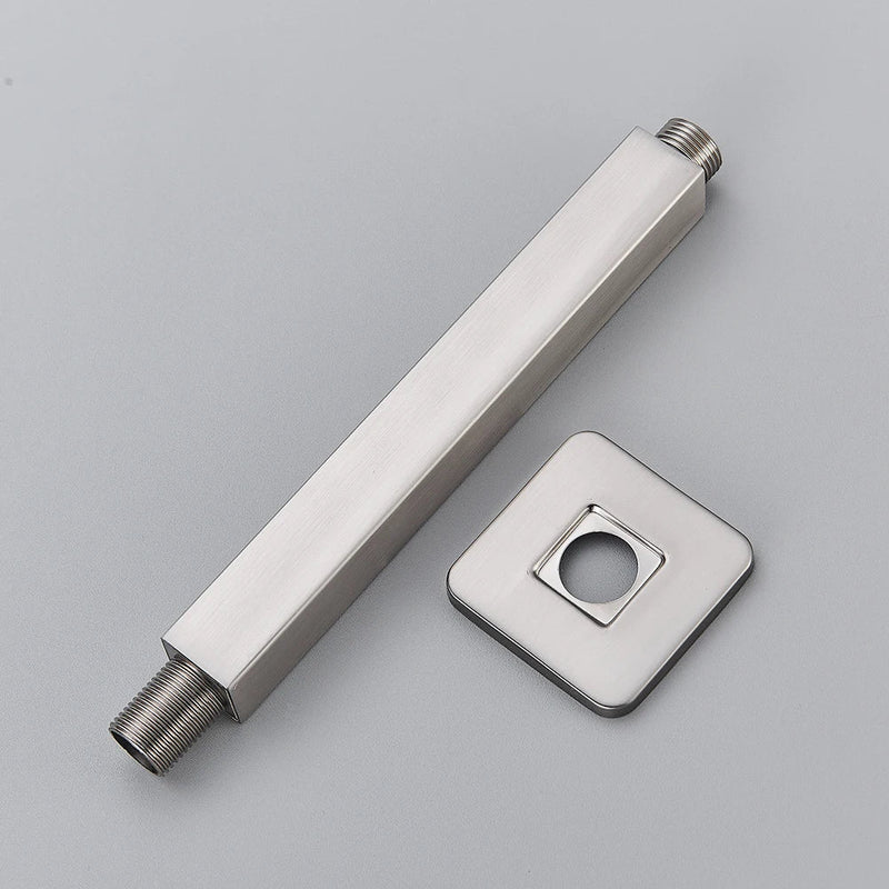 Afralia™ Stainless Steel Ceiling Mounted Shower Arm & Holder for Concealed Install