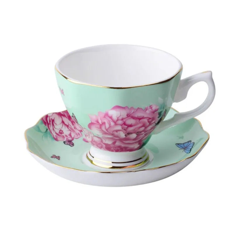 Afralia™ Luxury Ceramic Coffee Cup Set with Spoon, Ideal for Afternoon Tea Parties and Gifts