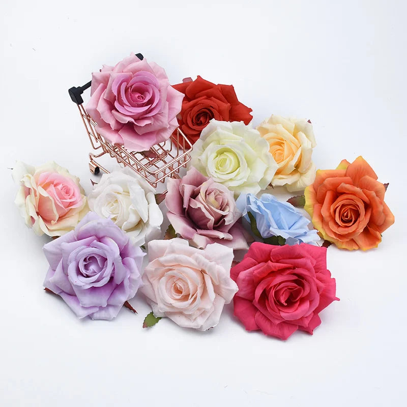 Afralia™ Wedding Roses Decorative Flowers 5/10PCS Multicolor Artificial Plants Home Decor