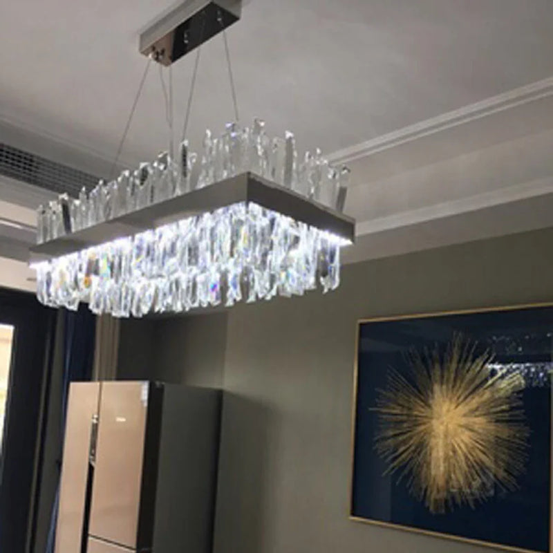 Afralia™ Modern LED Crystal Chandelier for Dining and Living Room Décor