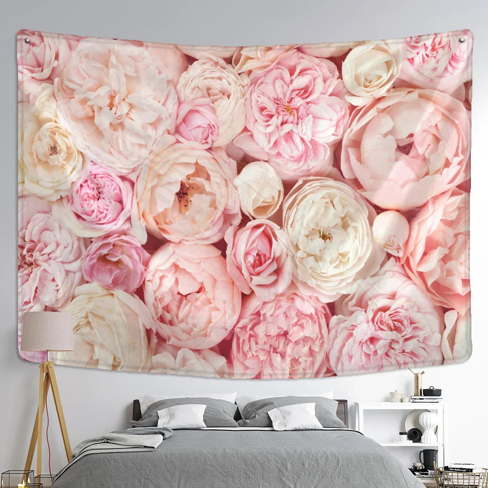 Afralia™ Flower Plant Tapestry Wall Hanging Bohemian Hippie Tapiz Room Decor