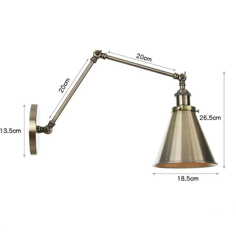 Afralia™ Metal Bell Wall Lights: Elegant European American Style Bedside Lights