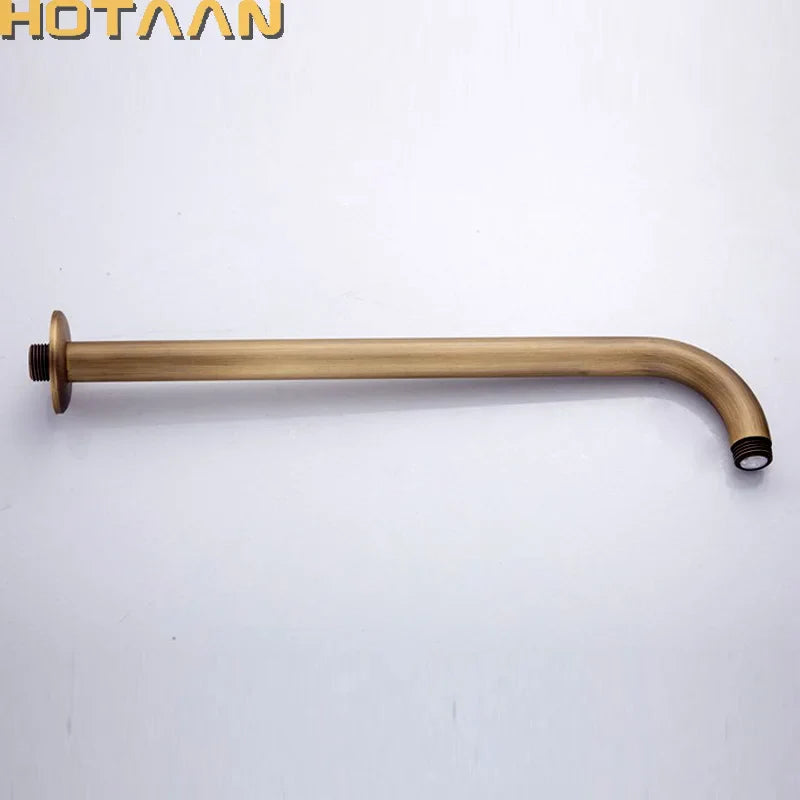 Afralia™ Antique Brass Bathroom Tub Shower Arm 37cm Wall Mount YT-5130-A
