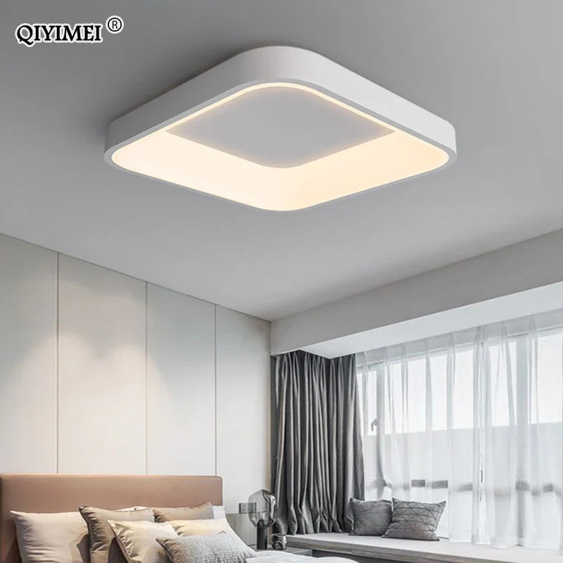 Afralia™ Modern LED Ceiling Lights for Living Room - Round & Square Fixtures