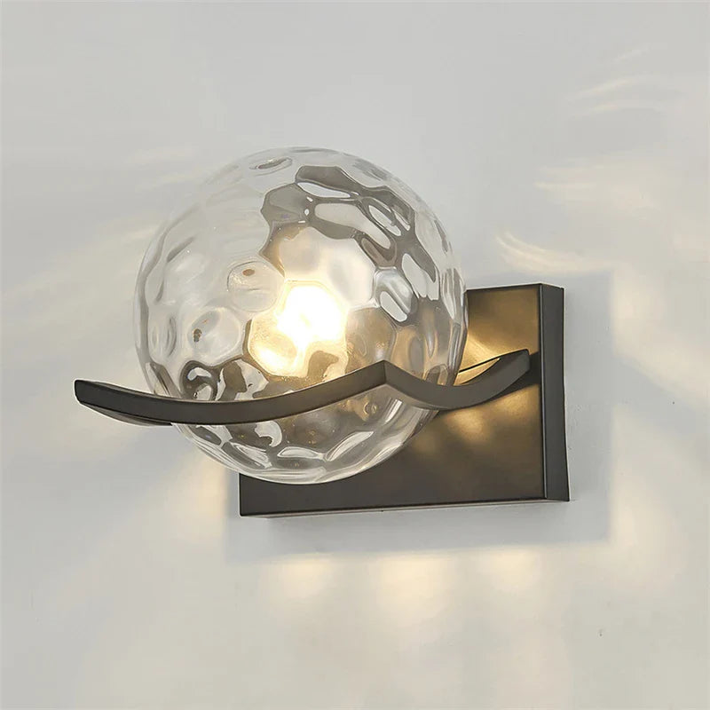 Afralia™ Glass LED Wall Lamp for Bedroom Decor and Indoor Lighting