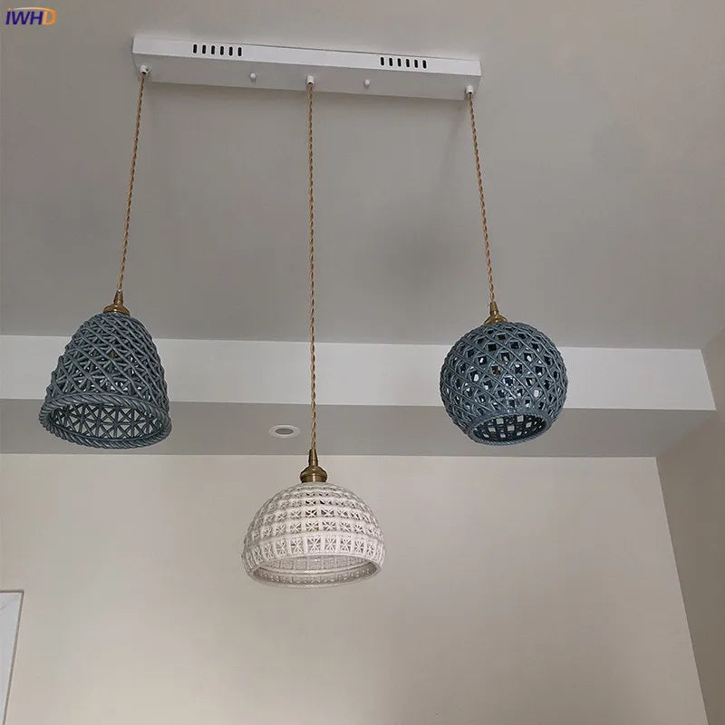 Afralia™ Ceramic LED Pendant Lights: Japanese Style, Copper Nordic Modern Design
