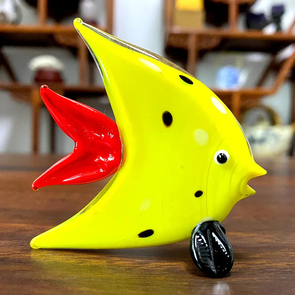 Afralia™ Crystal Glass Tropical Fish Figurines | Hand Blown Modern Home Decor